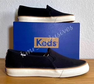NIB Keds Double Decker “Fair Isle Binding” Slip On Sneakers in Black Size: 7 M - Picture 1 of 17