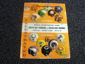 1966 Green Bay Packers vs Cleveland Browns Championship Game Program - Picture 1 of 5