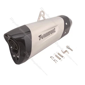 Silenciador de tubería de escape universal de 60,5 mm para motocicleta fibra de carbono protector térmico - Imagen 1 de 6