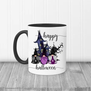 Happy Halloween Gnome / Gonk Printed Mug additional coaster - Picture 1 of 7