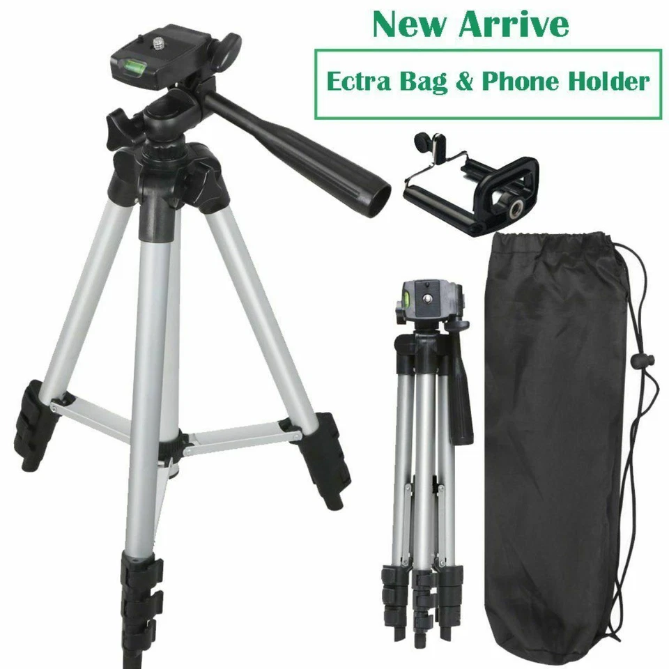 Portable Universal Aluminum Tripod Stand W/ Bag For Canon Nikon Camera Camcorder - Image 1 of 4