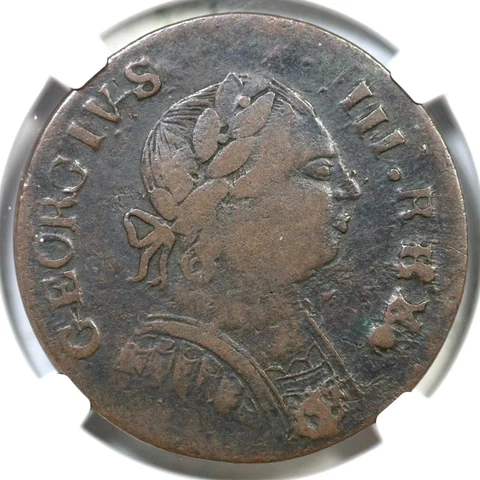 1787 V 19-87C NGC VF 25 Machin's Mills Halfpenny Colonial Coin 1/2p Cover