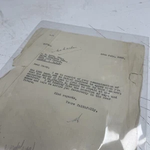 Arte de buceo original vintage 1927 Letter Union Theatres Sydney película PW - Imagen 1 de 3