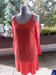 Damenkleid "BITTE KAI RAND" orangenrot, Feinstrick Baumwolle/Viscose,Gr.L - Bild 1 von 4
