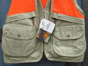 Boyt Hunting Shooting Vest Khaki & Blaze Orange Zip Pockets Size Large NEW - Picture 1 of 15