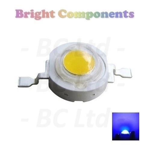 10 x 1W Blue Power LED - Ultra Bright - 10 Pack - UK Seller