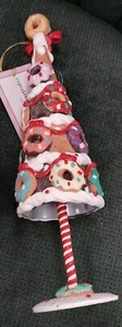Cupcakes & Cashmere DONUT GINGERBREAD TREE 14" clay Christmas Valentine's NEW - Picture 1 of 3