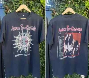 T-Shirt 1993 Alice In Chains Dirt European Tour Shirt 2 sided reprint Size S-3XL - Picture 1 of 7
