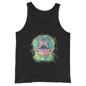 Camiseta sin mangas Splash Color Pitbull perro mascota amantes linda dogma perro regalo - Imagen 1 de 11