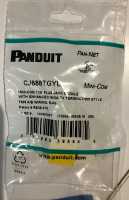 LOT OF 12 PANDUIT CJ688TGYL  - Image 1 of 3