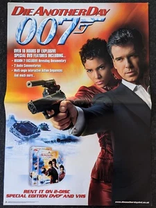 DIE ANOTHER DAY - BOND 007 - RARE SPECIAL VIDEO DVD RELEASE PROMO POSTER - 2003 - Picture 1 of 5