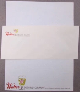 Walter Brewing Co. Colored Letterhead Envelope Unused Eau Claire Wi. - Picture 1 of 2
