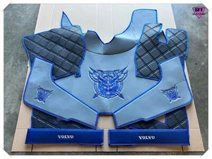 SET BODENMATTEN FÜR VOLVO FH4 FH5 GRAU DOPPELDIAMANTEN BLAU WIKINGER LOGO - Bild 1 von 9