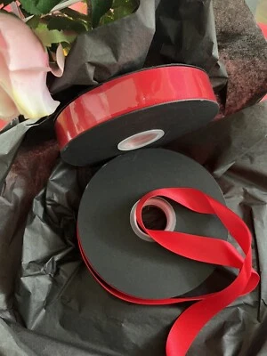 Double Faced Satin 1” Inches Ribbon 100 Yards Two Spools Per Order - Image 1 of 2