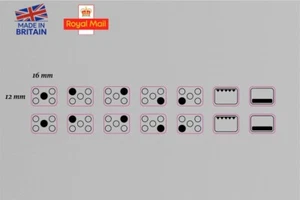 STOVE STICKERS 5 RING HOB COOKER TOP BURNER MARKINGS PLUS OVEN DECALS STICKERS - Picture 1 of 5