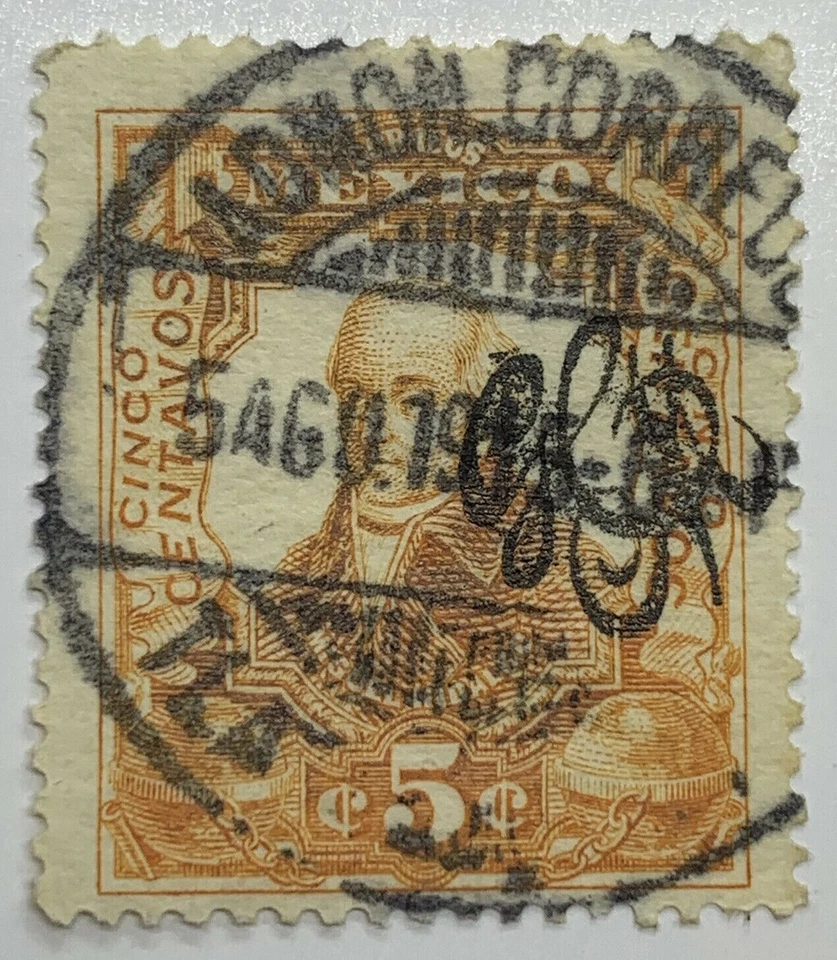 1915 年墨西哥邮票 #488 带 ADMON CORREOS 儿子取消 — 第 1/1 张图片