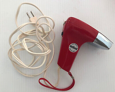 Vintage Made In Japan Miniature Mini Travel Hair Dryer Red Tested Works • 16.92€