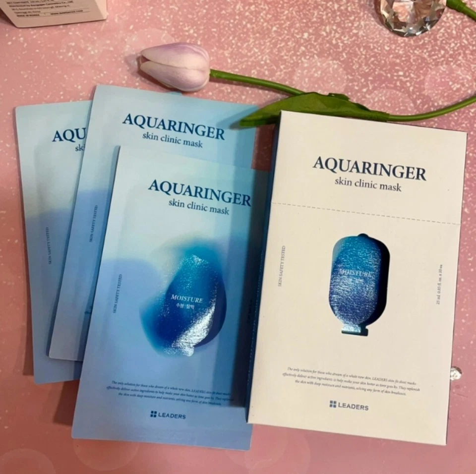 [Leaders Insolution] Aqua Ringer Skin Clinic Mask Moisturizing 20sheets K-Beauty - Image 1 of 4