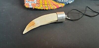 Old Papua New Guinea Ceremonial Fang Necklace Beautiful Accent Collection Piece • 220$
