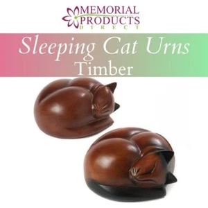 Lovely Timber Cat Urn - Beautifully crafted - Picture 1 of 10