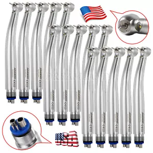 10 x SANDENT Dental LED E-generator Fiber Optic High Speed Handpiece 4 Hole CDM4 - Picture 1 of 24