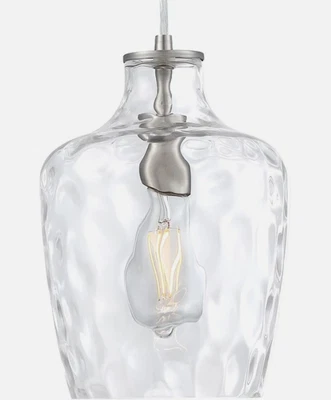 Forte Lighting Milo 8" Wide Mini Pendant with Tapered Water Glass Shade - Image 1 of 4