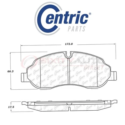 Centric C-TEK Metallic Disc Brake Pads for 2015-2018 Ford Transit-250 3.2L fv - Imagem 1 de 4