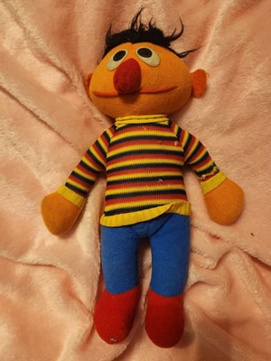Vintage Ernie 11" Plush Stuffed Animal Sesame Street Knickerbocker Toy Company - Image 1 of 2
