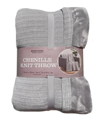 Manta de chenilla Berkshire de alta resistencia de terciopelo suave tejida de lujo reversible Foto 1 de 4