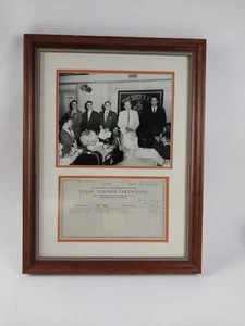 Quadro vintage B&W 1957 Tx. Suite Insegnanti Maschio E Certificato 19,5 X 14,5 Incorniciate - Foto 1 di 15