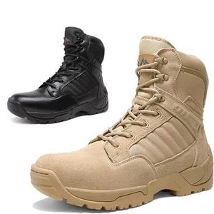 Men's Military Tactical Boots Outdoor Comfortable Motorcycle Combat Shoes US - Picture 1 of 18