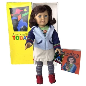 Muñeca Lindsey American Girl Of Year Pleasant Company Meet Outfit caja de pasadores - Imagen 1 de 13