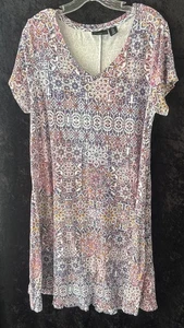 Vestido de noche para mujer Cynthia Rowley multicolor 1XL rayón hasta la rodilla  - Imagen 1 de 7