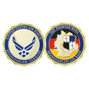 US Air Force USAF Spanddahlem Air Base 52nd Fighter Wing Challenge Coin - Bild 1 von 1