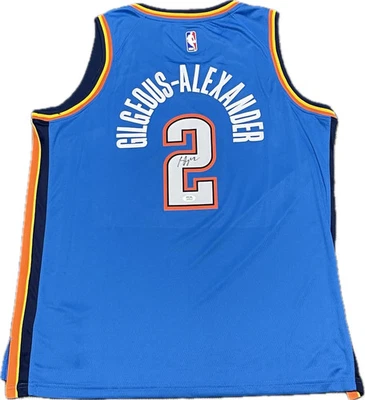 Shai Gilgeous-Alexander Signed Jersey PSA Oklahoma City Thunder Autographed - Image 1 of 2
