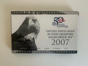 2007-S State Quarters SILVER Proof Set 5 Piece Set NIB OGP COA - Picture 1 of 10