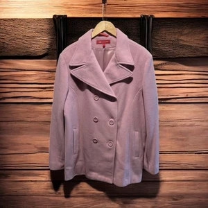 Chaquetón Anne Klein Mezcla de Lana Doble Pecho Talla XL Rosa Clásico Preppy Leer - Imagen 1 de 14
