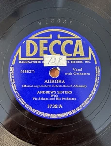 Decca 3732 - 78rpm Record - Andrews Sisters (Aurora / Music Makers) - Picture 1 of 4