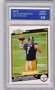 Ben Roethlisberger $$ GEM MINT 10 Score ROOKIE CARD Football 2004 Steelers RC - Picture 1 of 1