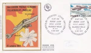 FRANCE 1978 FDC PREMIEREL LIAISON POSTALE AERIENNE VILACOUBLAY PAUILLAC YT PA51 - Imagen 1 de 1