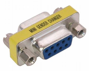 Gender Changer 9 pin Female to F Serial RS232 Adapter Coupler DB9 - Picture 1 of 3