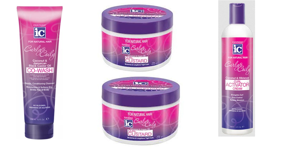 IC Fantasia Curly & Coily Co-Wash/Activator Cream/Curl Custard/Sets UK Seller - Image 1 of 1