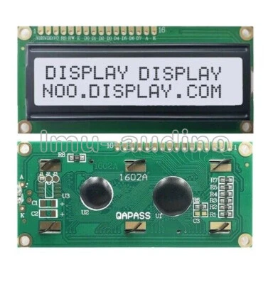 LCD1602A 5V Gray Screen White Backlight 16x2 Character LCD Display Monitor - Bild 1 von 4