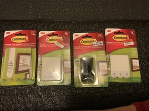 Lot of 4 Packages 3M Command Brand Picture Hanging Strips. Various Sizes. New. - Picture 1 of 5