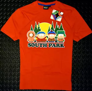 SOUTH PARK T Shirt Mens PRIMARK 100% Cotton ORANGE RED CARTMAN UK Sizes M to XXL - Picture 1 of 4