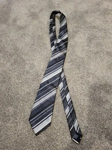 John Ashford Mens Tie Shades Of Gray Polyester Standard Length Classic Width - Picture 1 of 5
