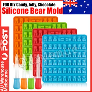53 Cavity Silicone Gummy Moulds Bear Mold Candy Chocolate Jelly Ice Bakeware - Picture 1 of 18
