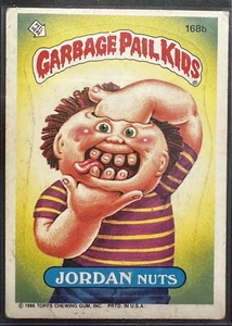 Topps Garbage Pail Kids 1986 #168b Jordan Nuts - Imagen 1 de 2