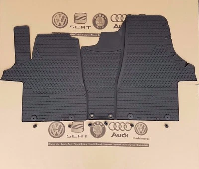 VW Bus T6 original Fußmatten T5 GP Facelift Gummimatten vorne floor rubber mats - Bild 1 von 2