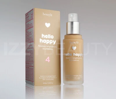 Benefit Hello Happy Flawless Brightening Foundation Full Size - Pick Your Color - Image 1 of 2